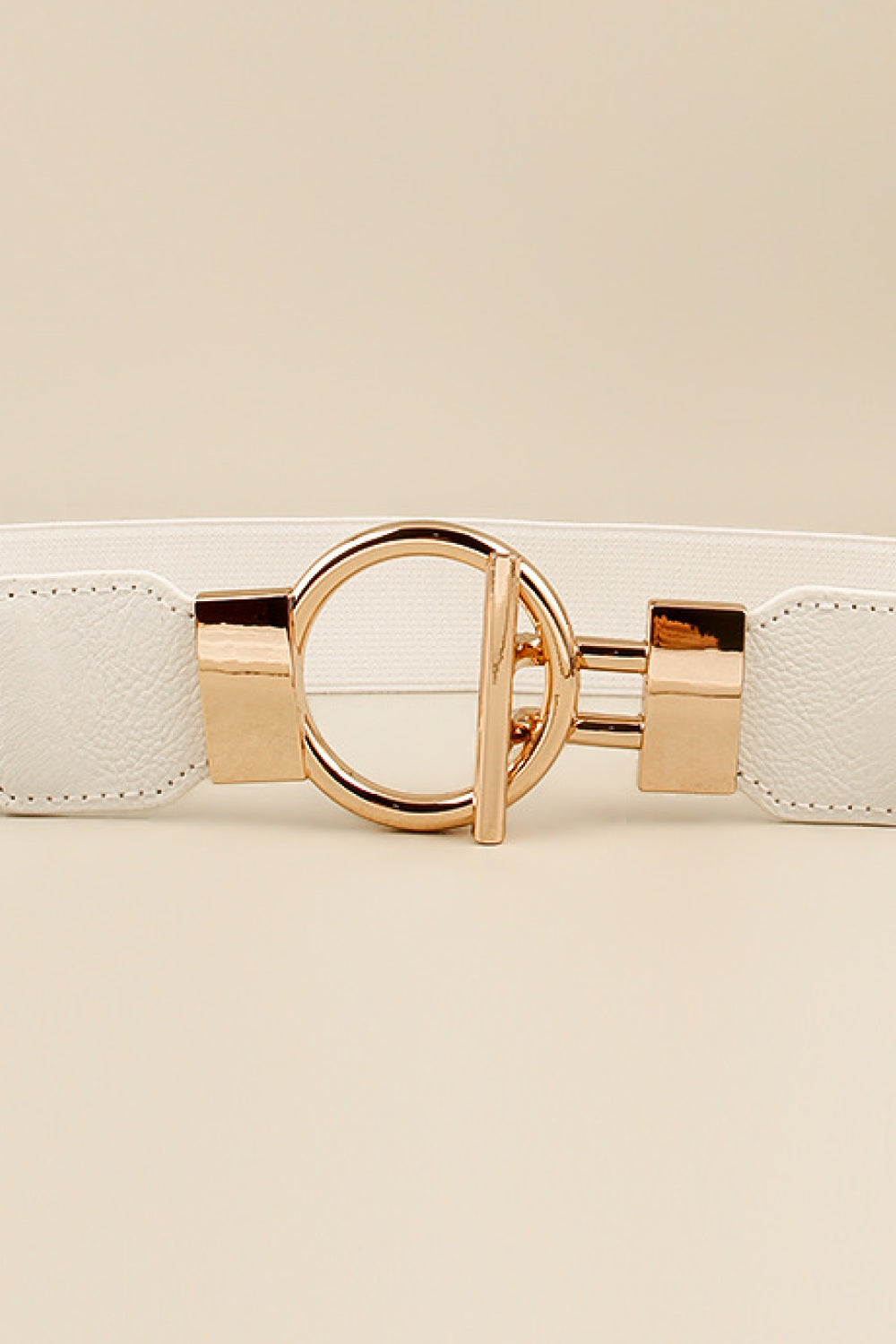 Buy Circle Shape Buckle Zinc Alloy Buckle PU Leather Belt by Faz