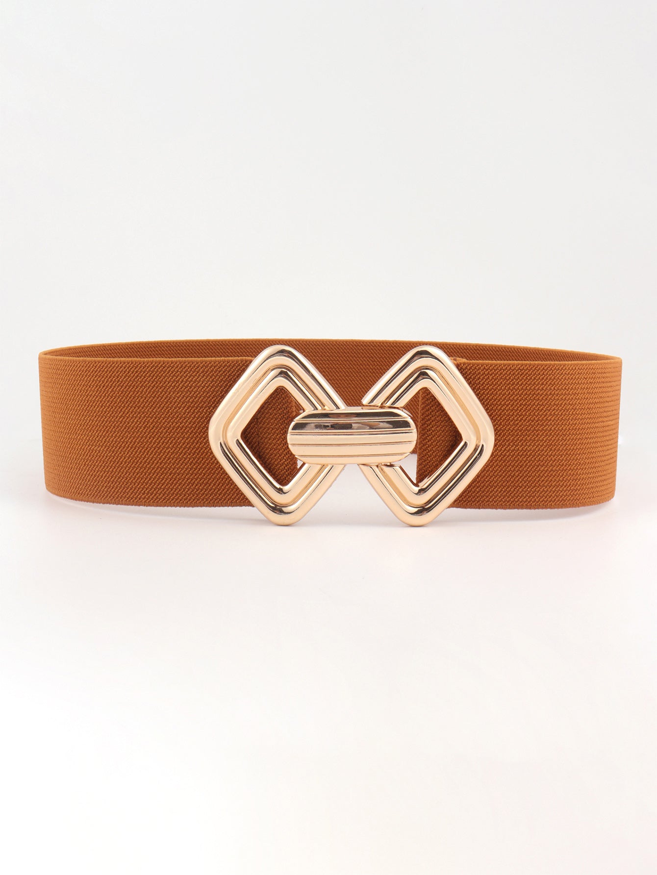 Buy Geometric Buckle Elastic Wide Belt by Faz