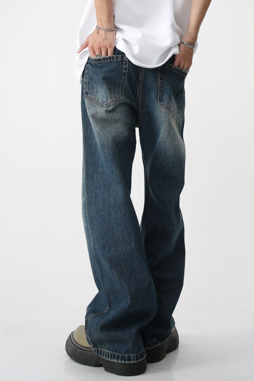 Buy Bootcut Jeans with Pockets by Faz