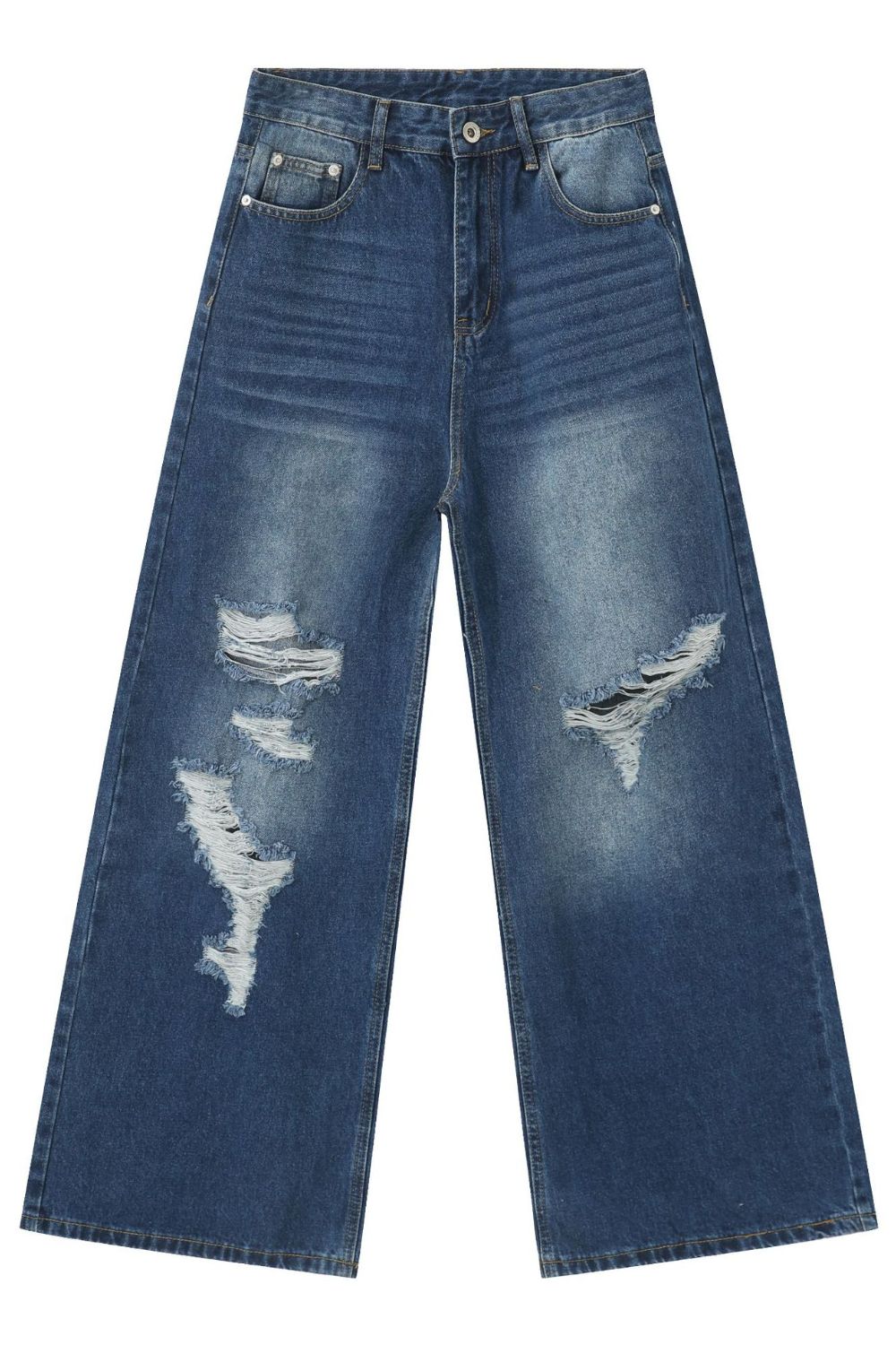 Buy Men's Distressed Wide Leg Jeans by Faz
