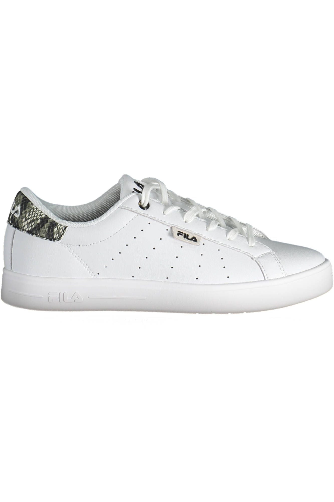 Chic White Sports Sneakers with Contrasting Details