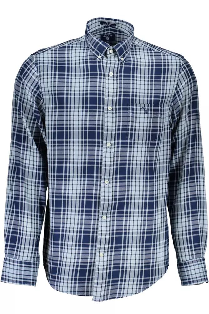Classic Blue Cotton Long Sleeve Shirt