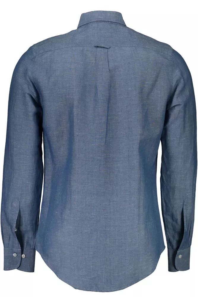 Elegant Long Sleeve Linen-Blend Shirt