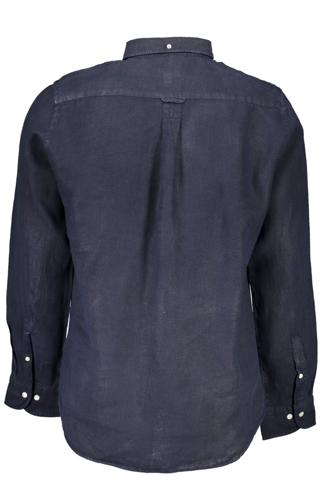 Elegant Linen Short Sleeve Shirt in Blue