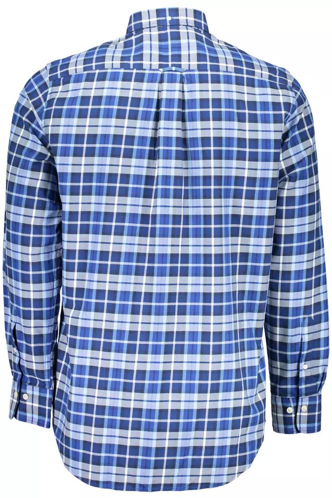 Classic Blue Cotton Long Sleeve Shirt