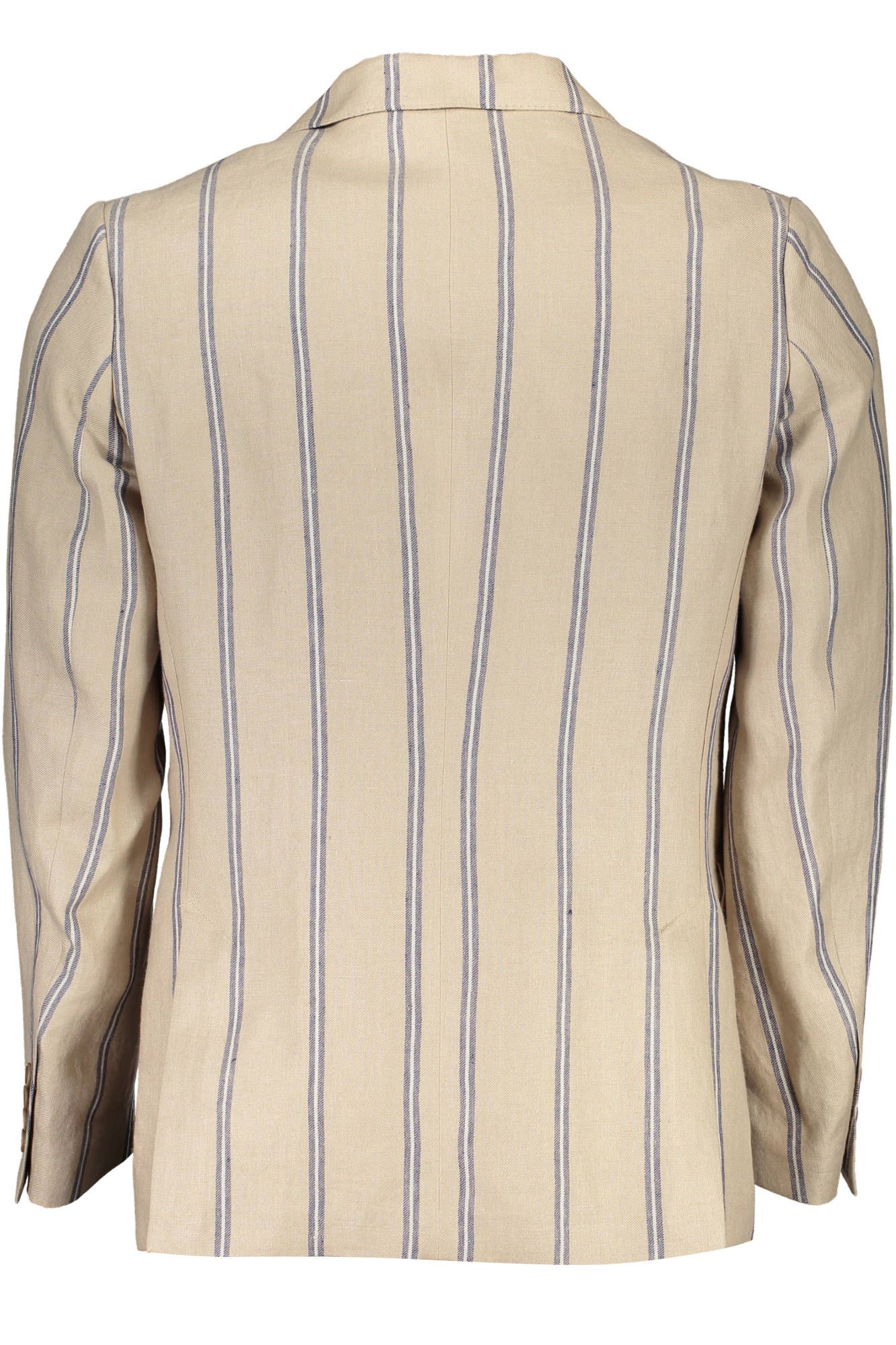 Classic Linen Single-Breast Beige Jacket