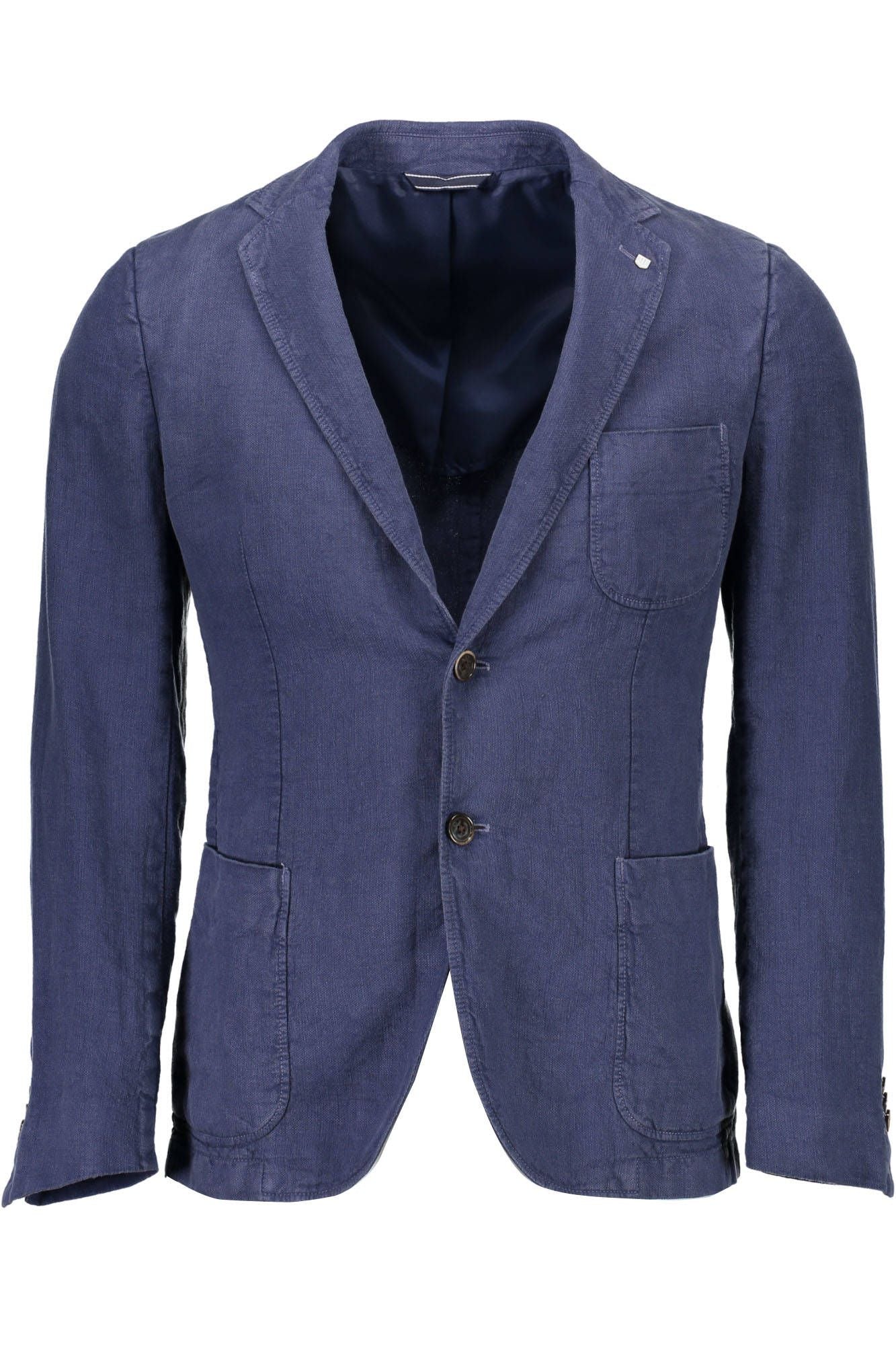Elegant Linen Classic Jacket - Serene Blue