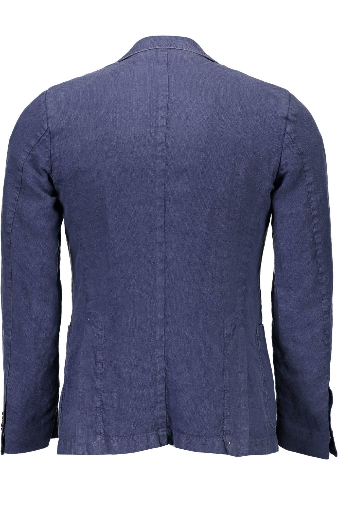 Elegant Linen Classic Jacket - Serene Blue