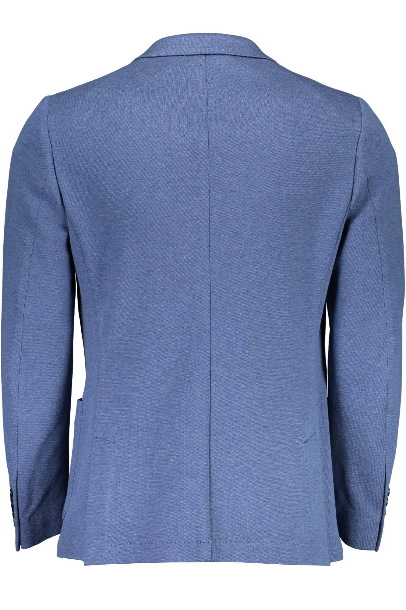 Elegant Cotton Blend Blue Jacket