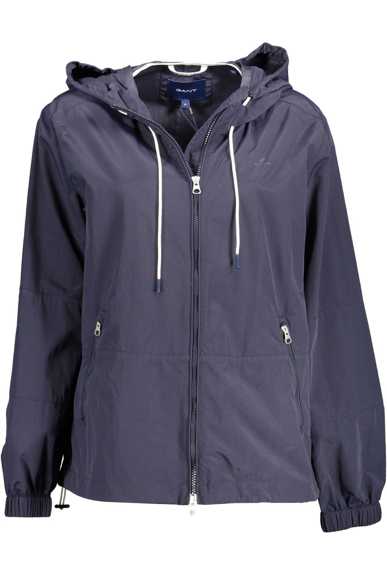 Chic Blue Hooded Sports Jacket