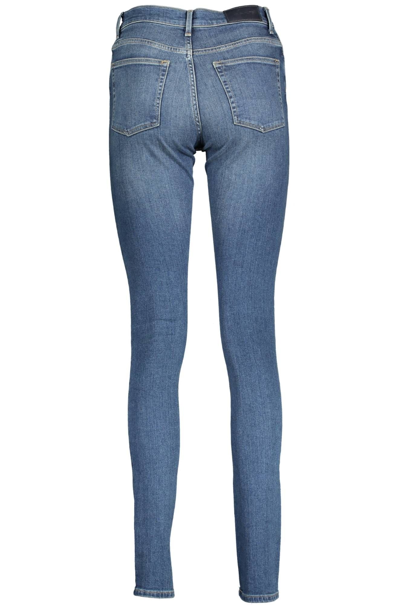 Chic Light Blue Faded Jeans for Women
