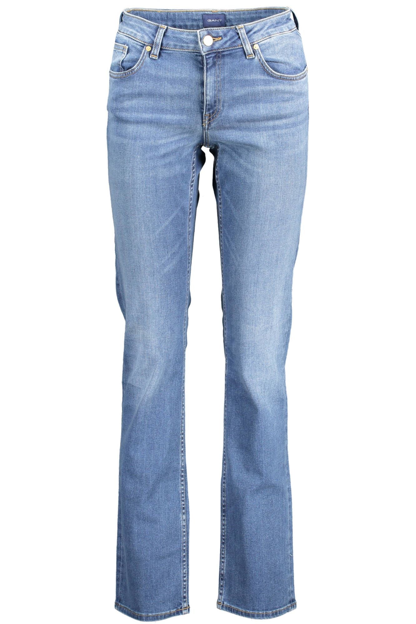 Chic Slim-Fit Faded Blue Jeans