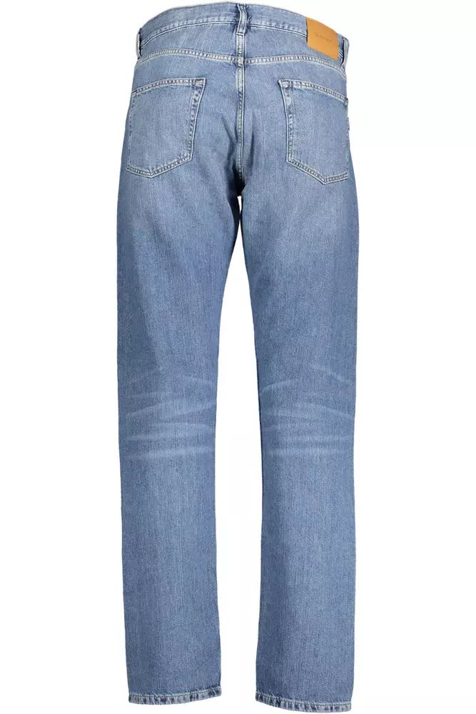 Chic Faded Blue Denim Jeans