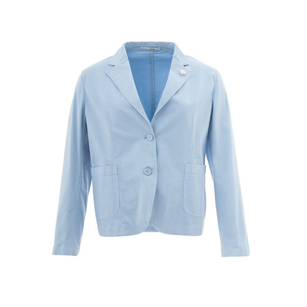 Elegant Turquoise Cotton Jacket for Women