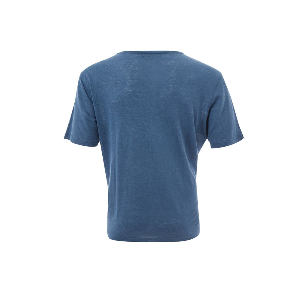 Elegant Cotton Blue Men's T-Shirt