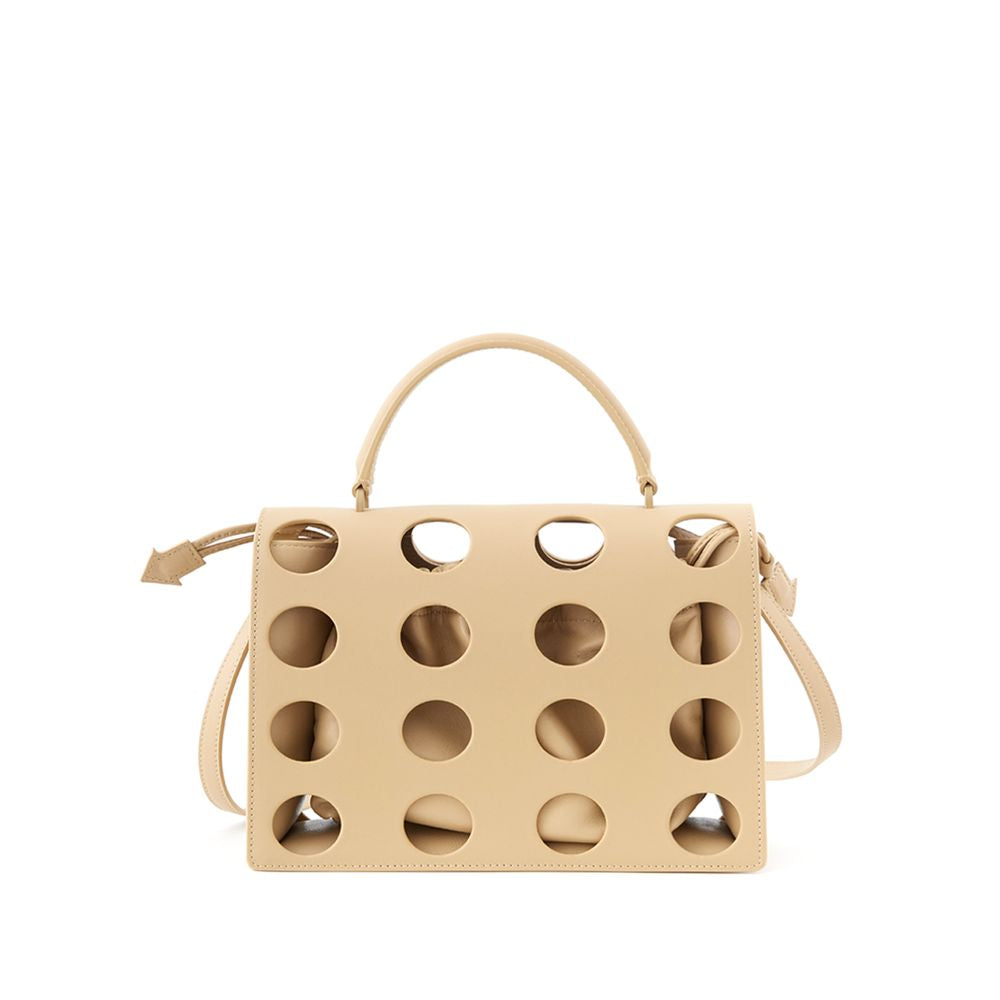 Chic Beige Leather Handbag for Sophisticated Style