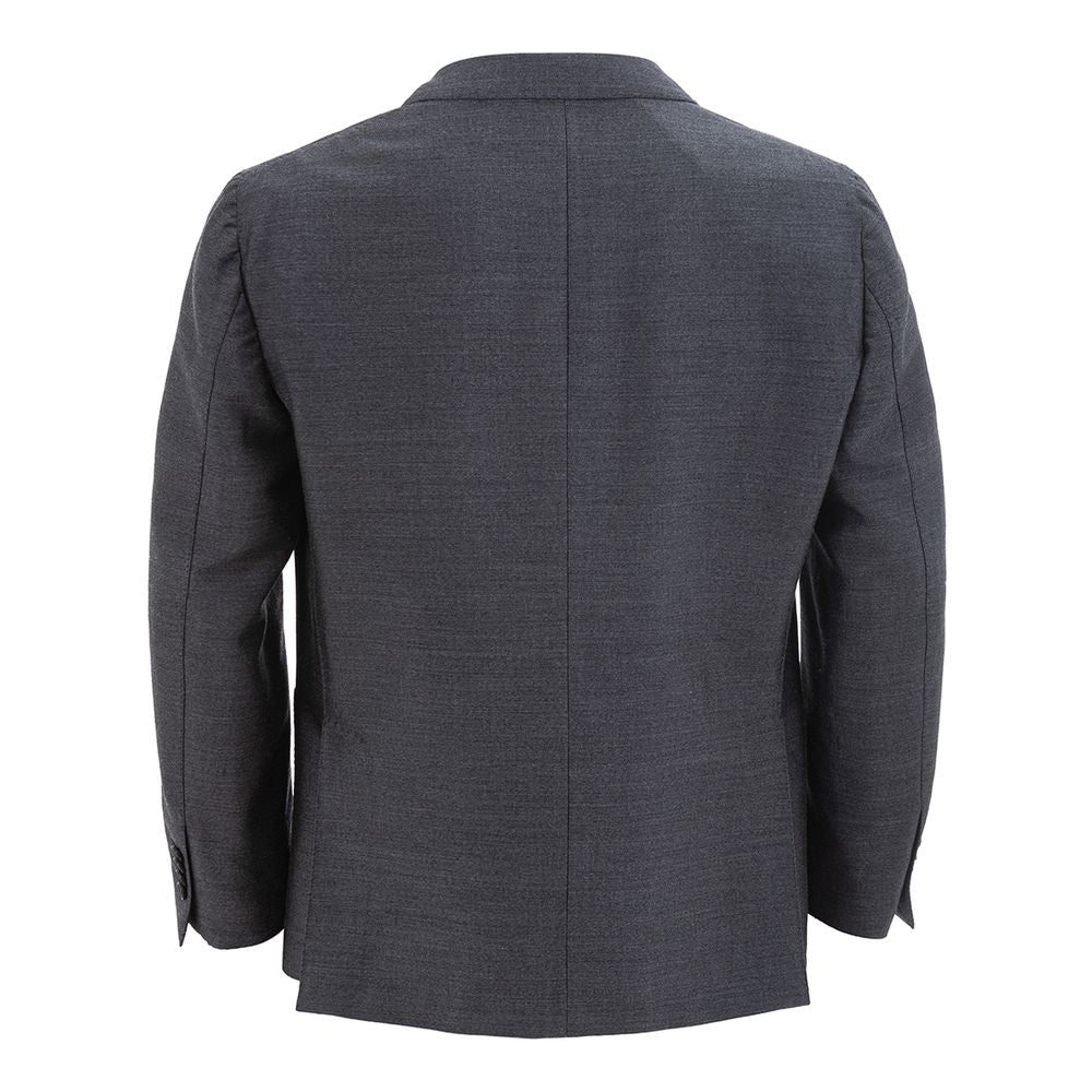 Elegant Gray Wool Jacket for Men