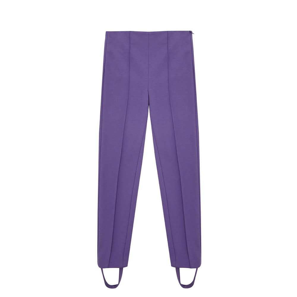 Elegant Purple Viscose Pants