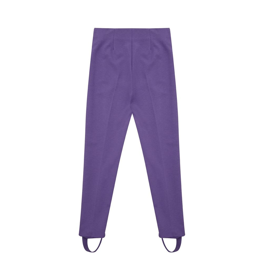 Elegant Purple Viscose Pants