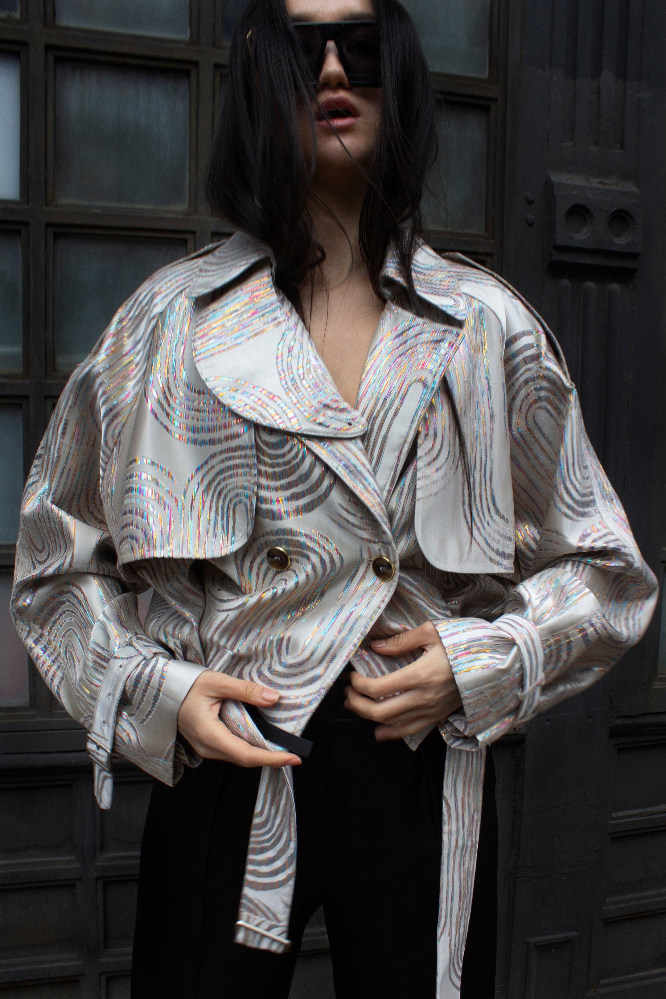 Buy Jacqueline Bomber Jacket in Beige – Stylish Women's Bomber Coat by Le Réussi®