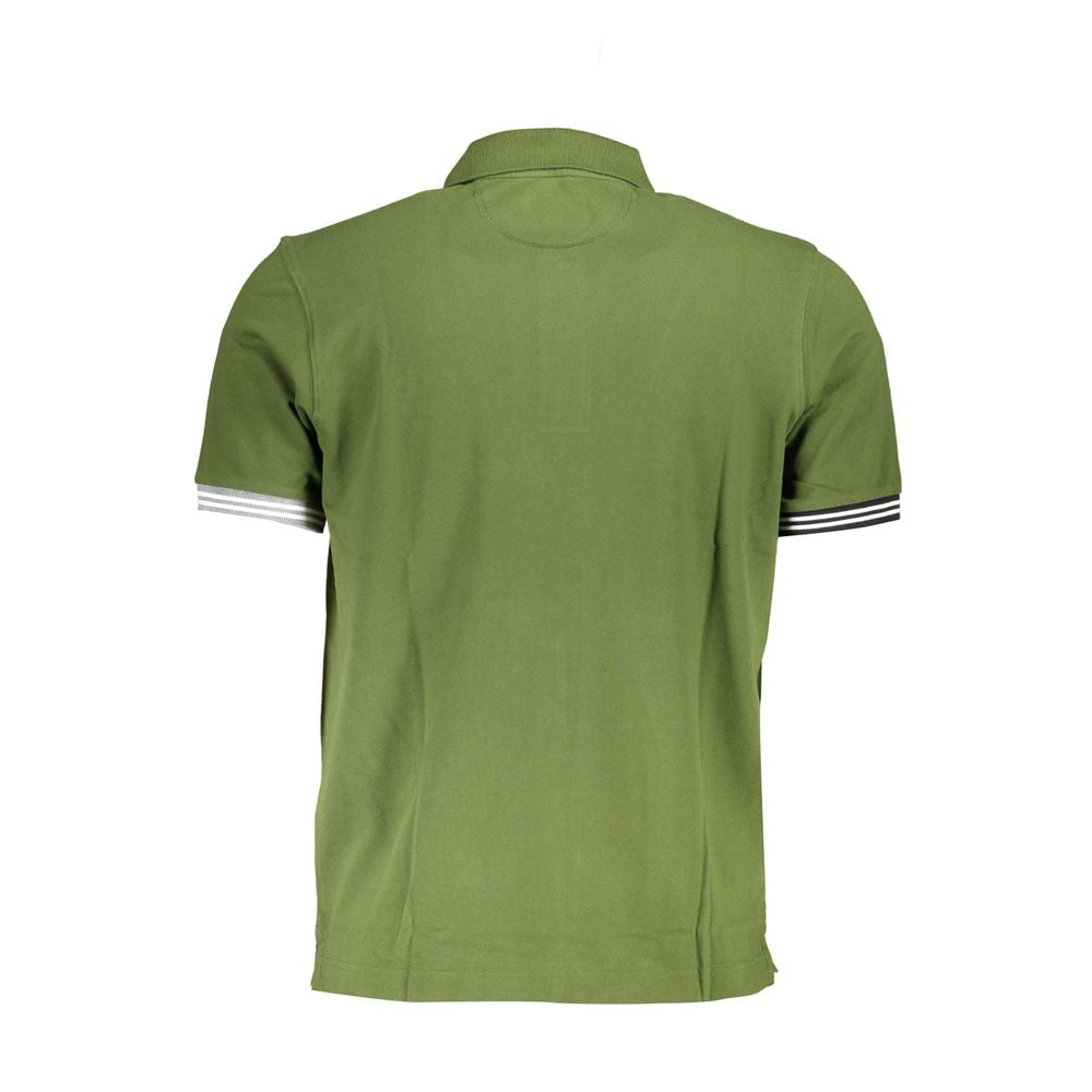 Chic Green Cotton Blend Polo Shirt