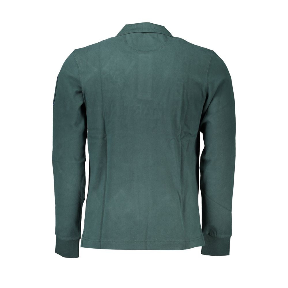 Classic Green Polo Shirt with Embroidery Detail
