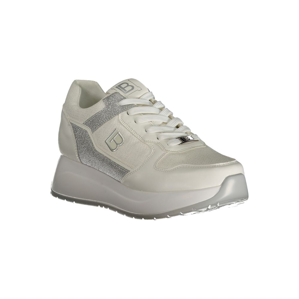 White Polyester Sneaker