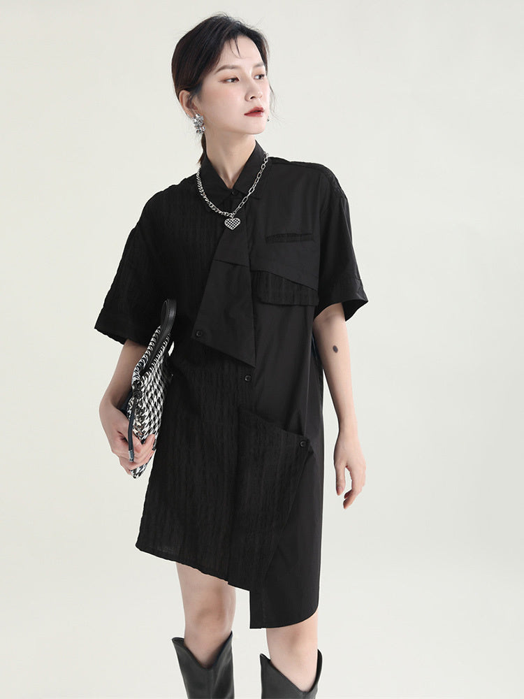 Haruki Contrast Dress - Black