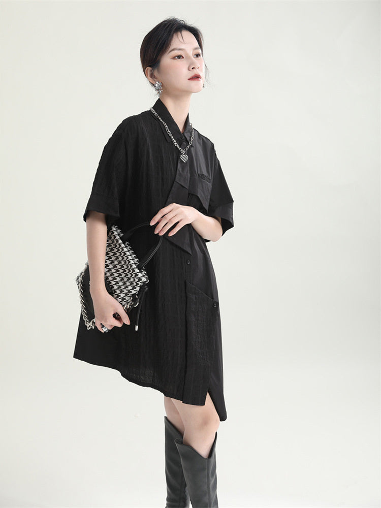 Haruki Contrast Dress - Black