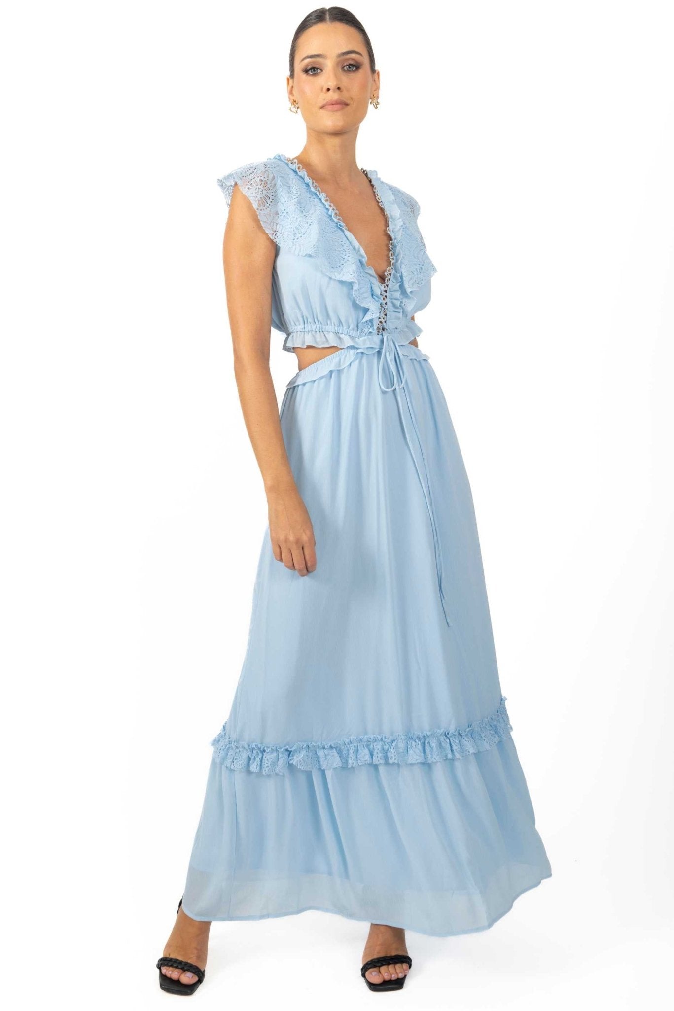 Miah Maxi Women's Dress Baby Blue