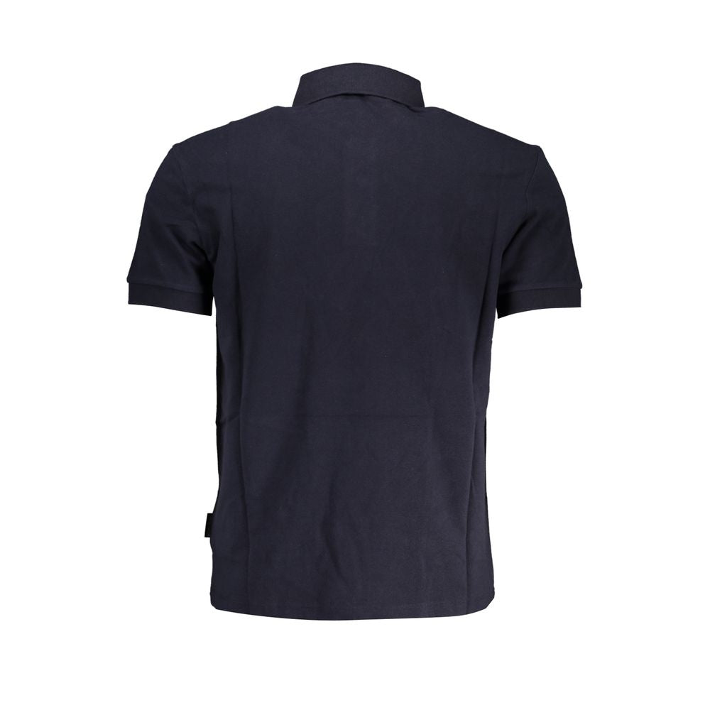Chic Blue Short-Sleeved Cotton Polo