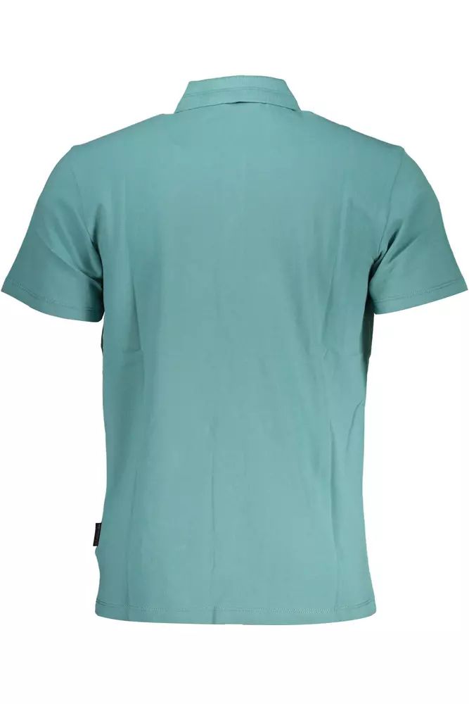 Chic Short-Sleeved Green Polo for the Stylish Gent