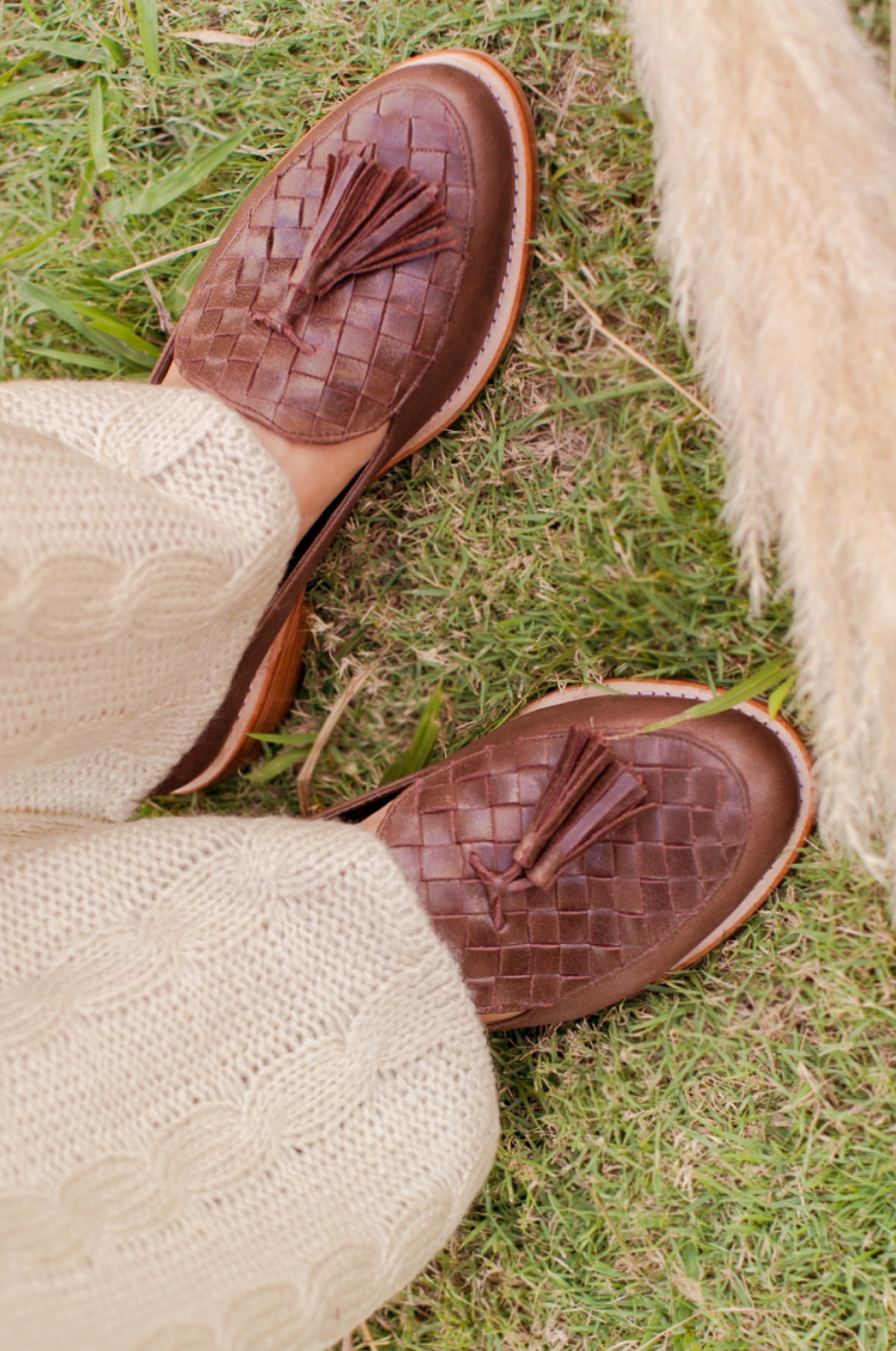 Buy Nikita Woven Leather Loafers by Bali ELF