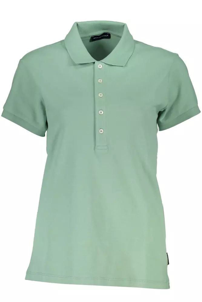Chic Green Short-Sleeved Polo Shirt