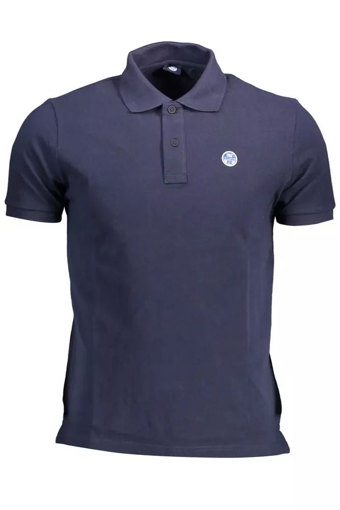 Classic Blue Cotton Polo Shirt
