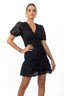 Pia Short Women's Dress In Black Lace