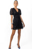 Pia Short Women's Dress In Black Lace