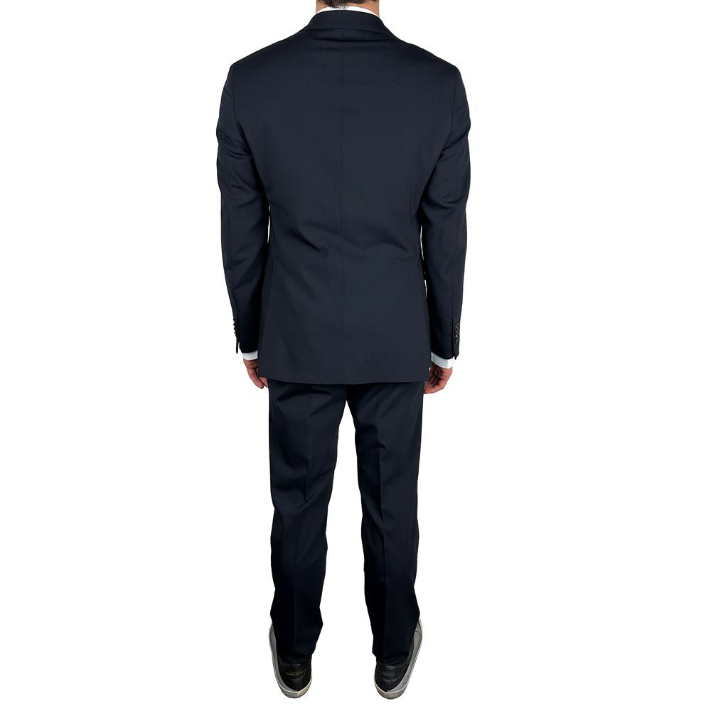 Elegant Navy Blue Two-Piece Suit
