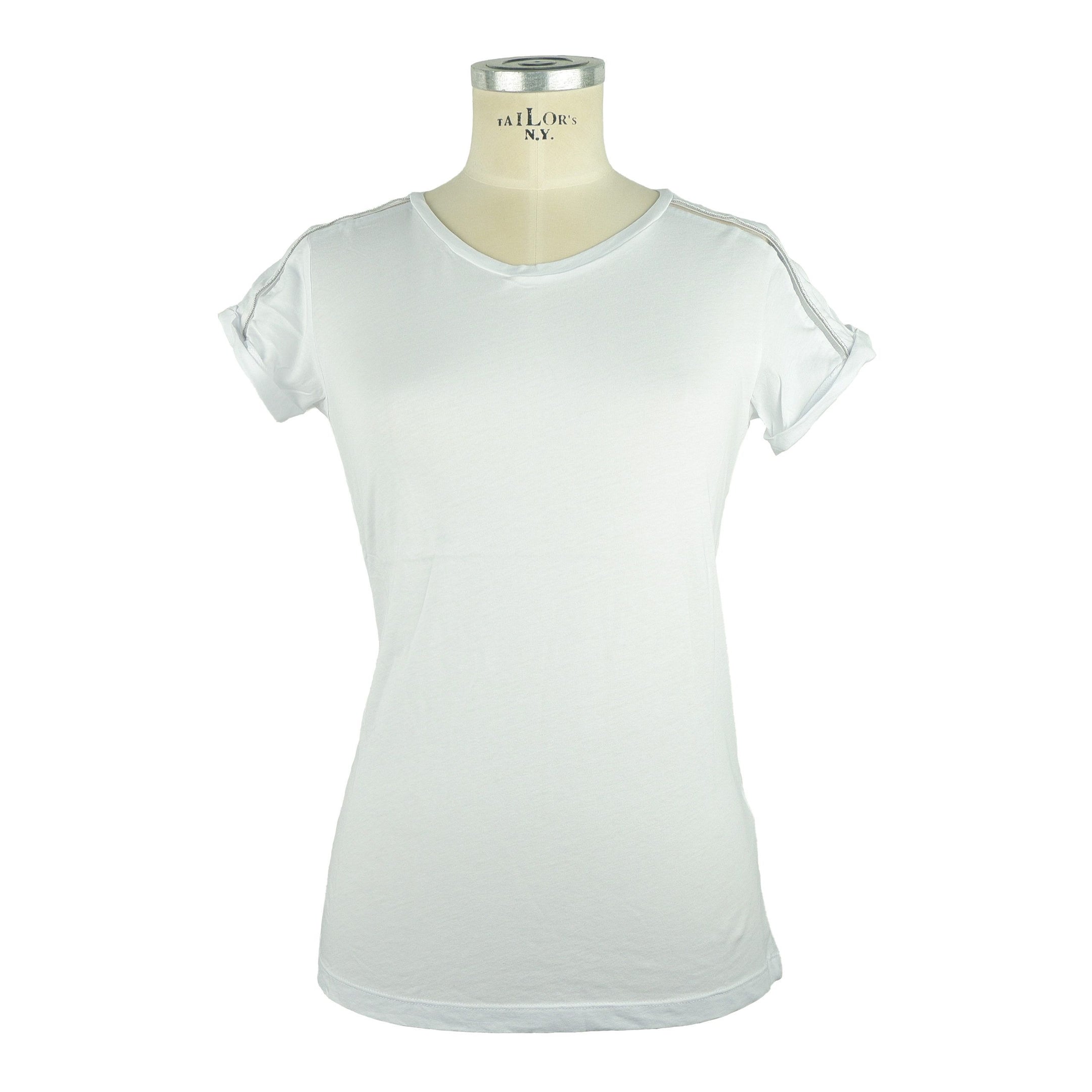 Chic Cotton-Linen Crew Neck Top with Embellishments