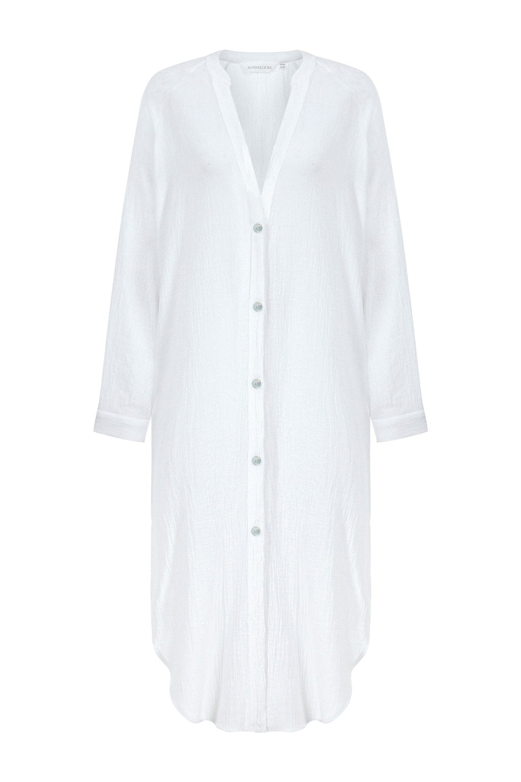 Buy Terra Shirt Dress - White by The Handloom