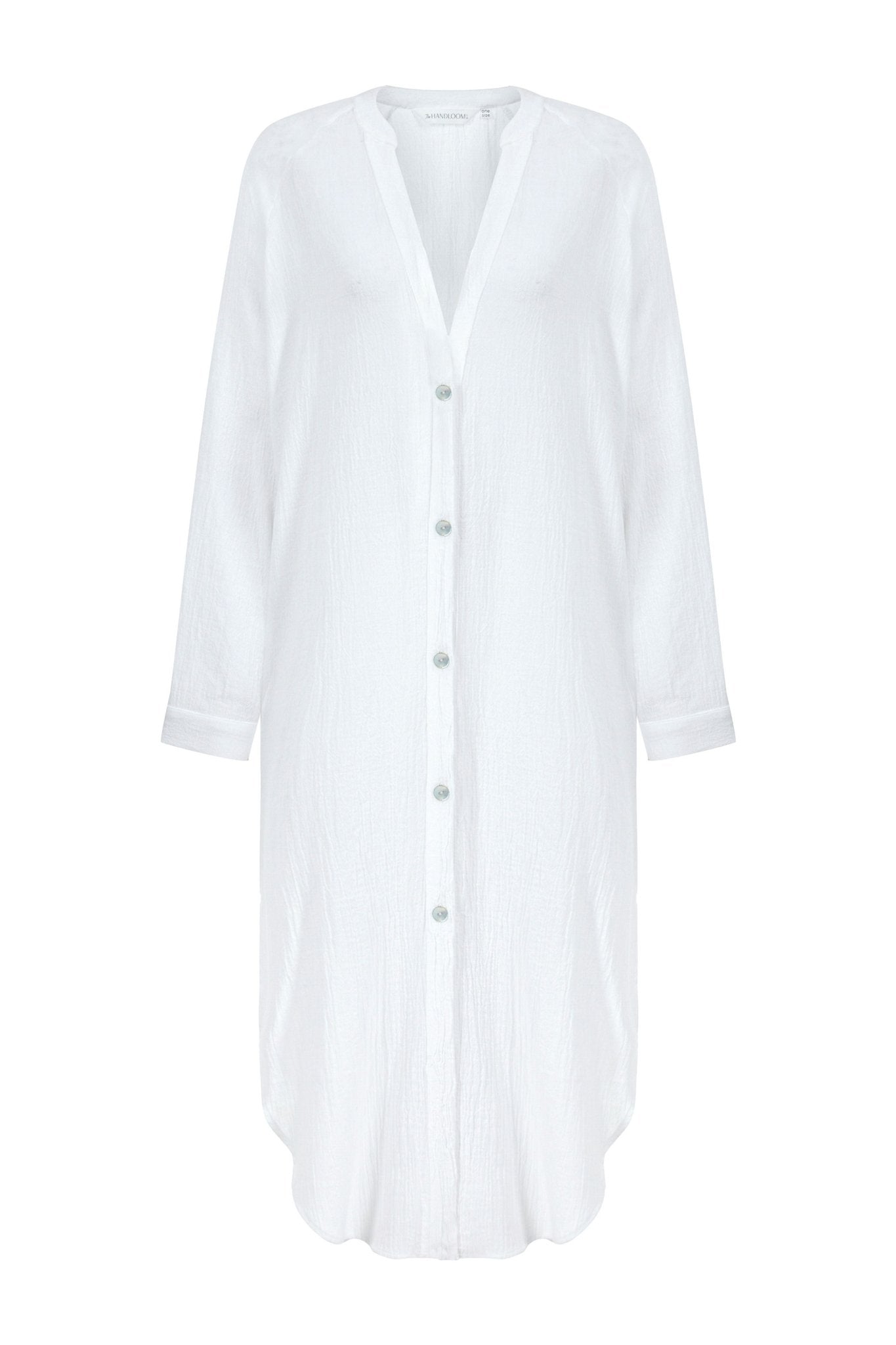 Buy Terra Shirt Dress - White by The Handloom