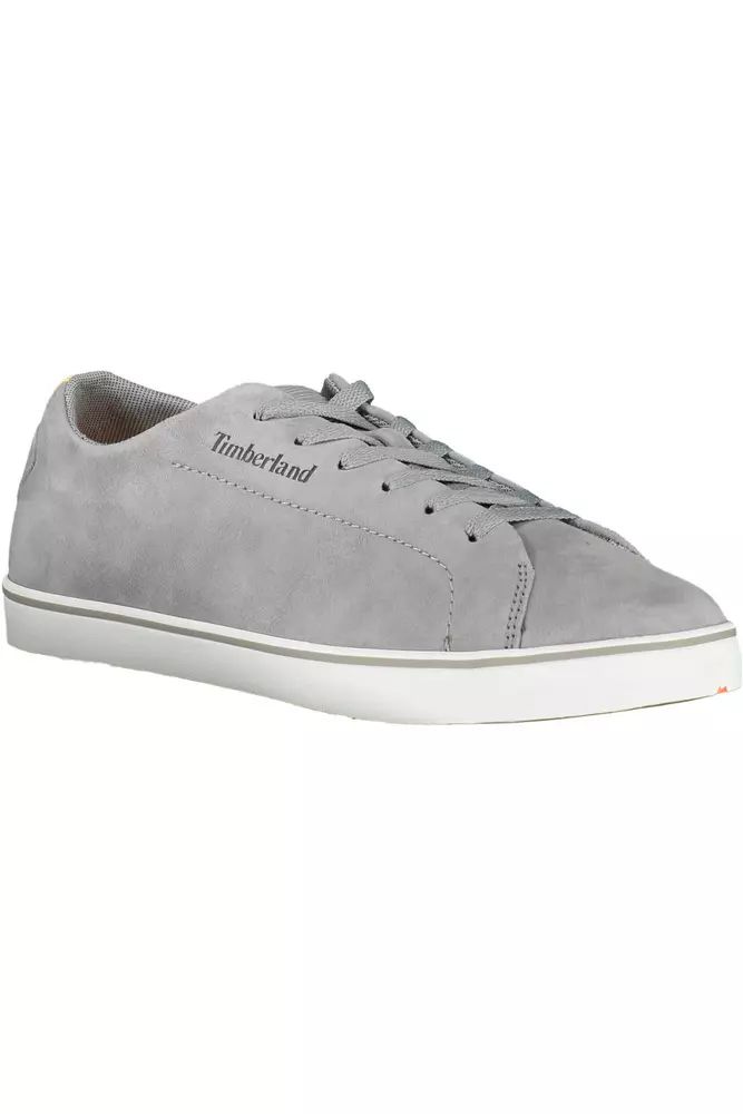 Sleek Gray Lace-Up Sports Sneakers