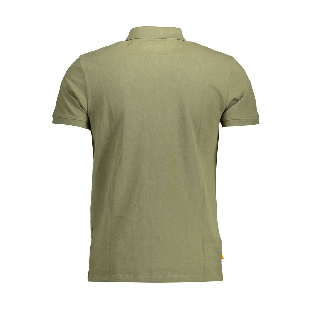Slim Fit Embroidered Green Polo Shirt