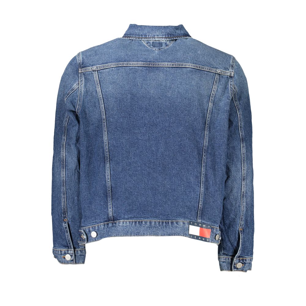Chic Blue Denim Jacket with Regenerative Cotton