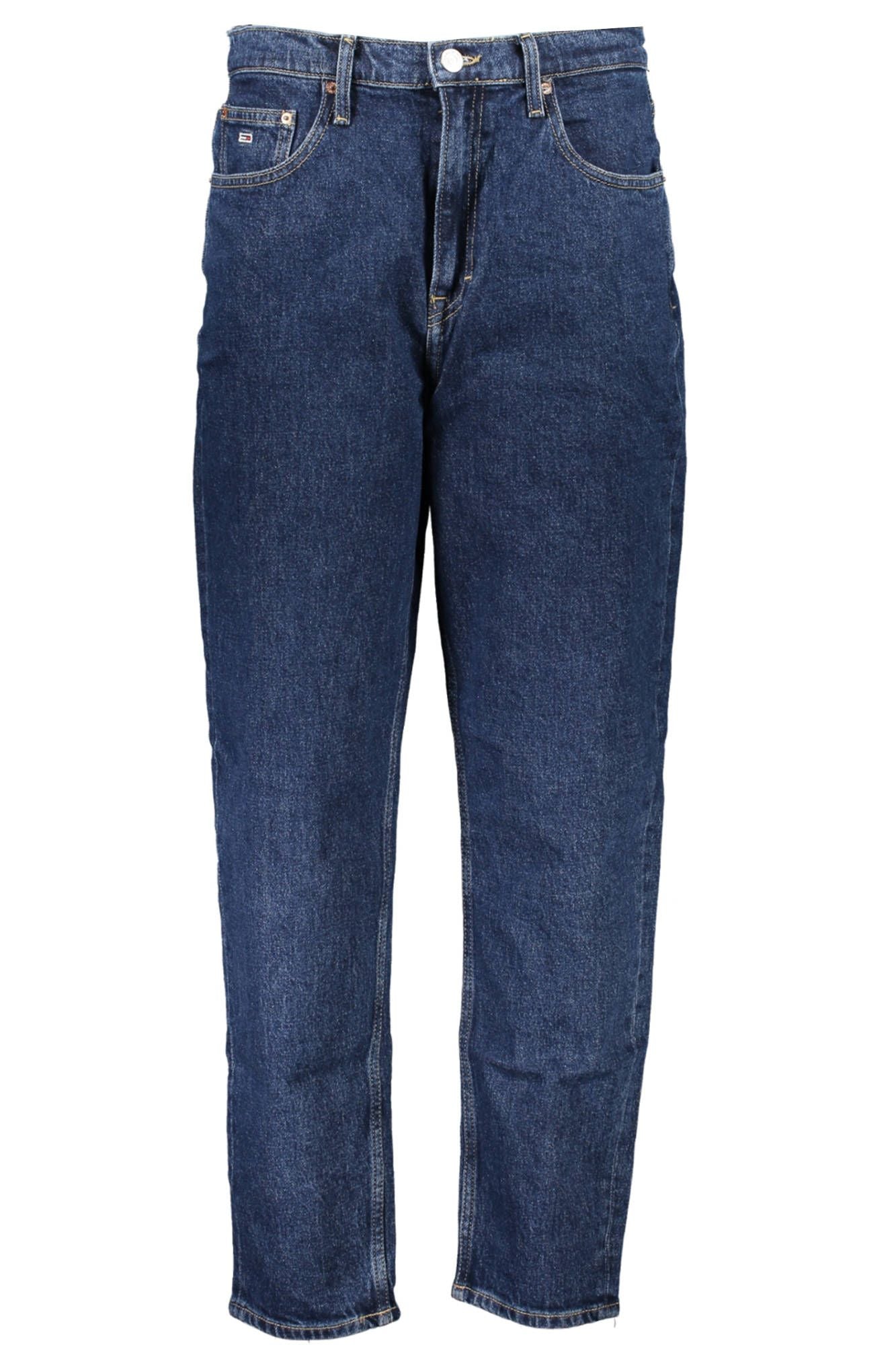 Chic Blue High Rise Tapered Mom Jeans