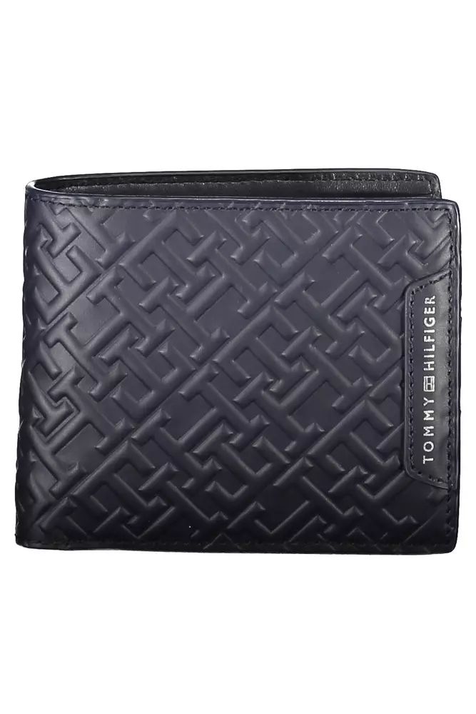 Blue Leather Bi-Fold Men's Wallet