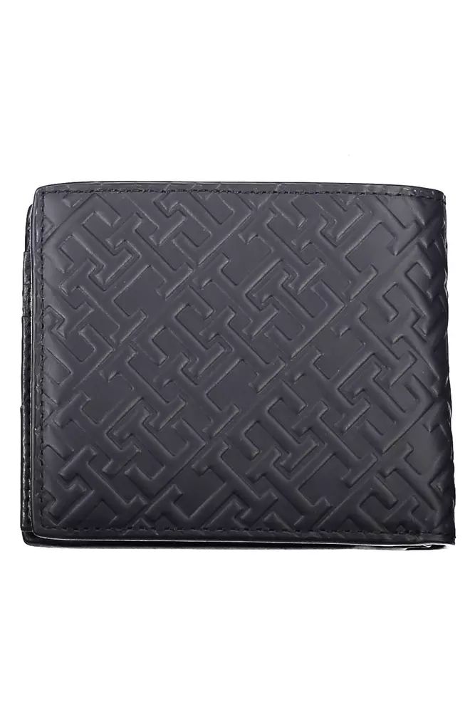 Blue Leather Bi-Fold Men's Wallet