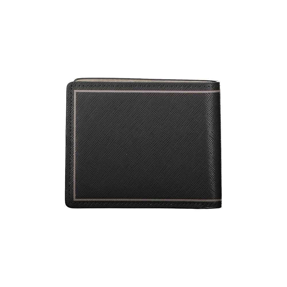 Black Leather Double Card Wallet