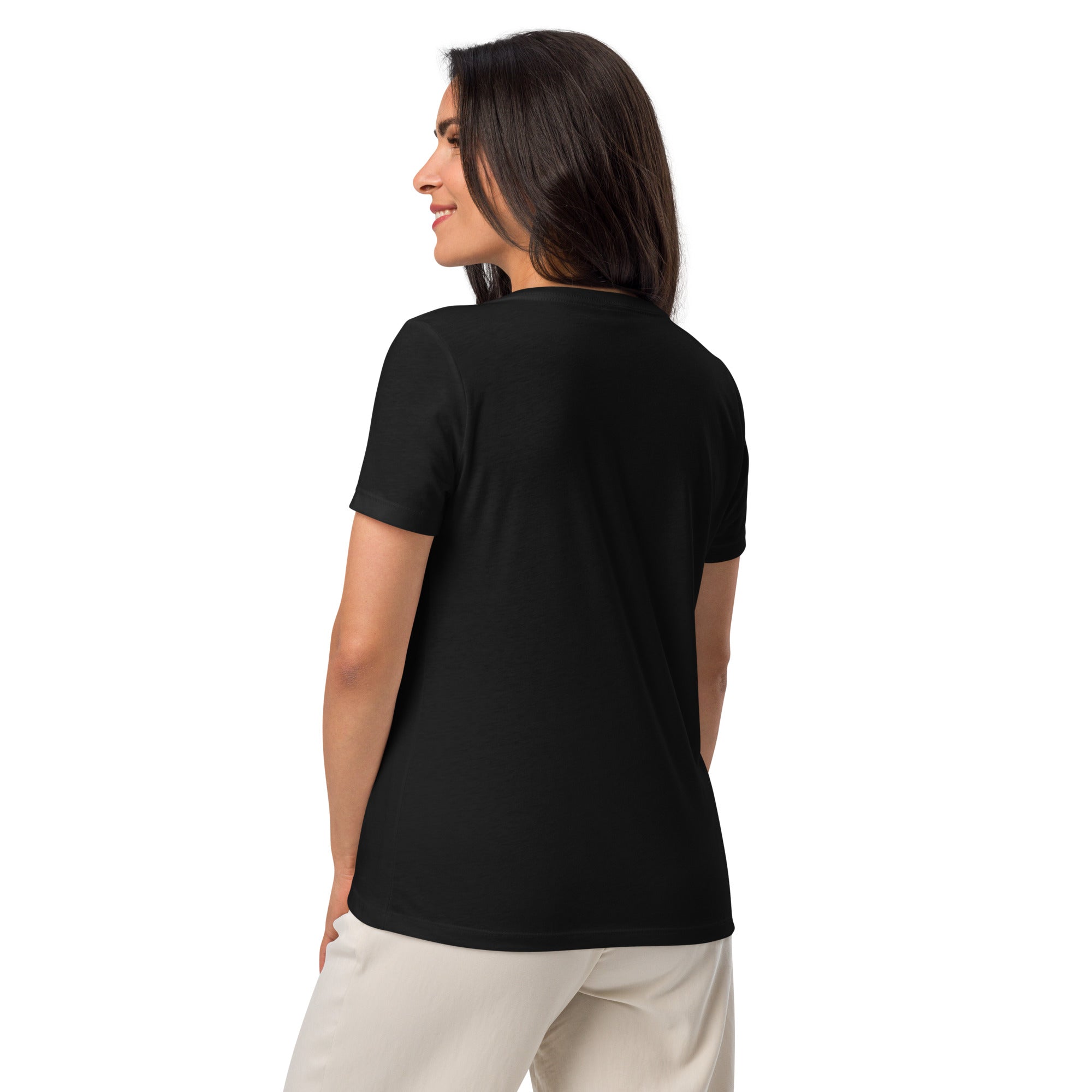 Buy Connected - Women’s relaxed v-neck t-shirt by Lila Artwear