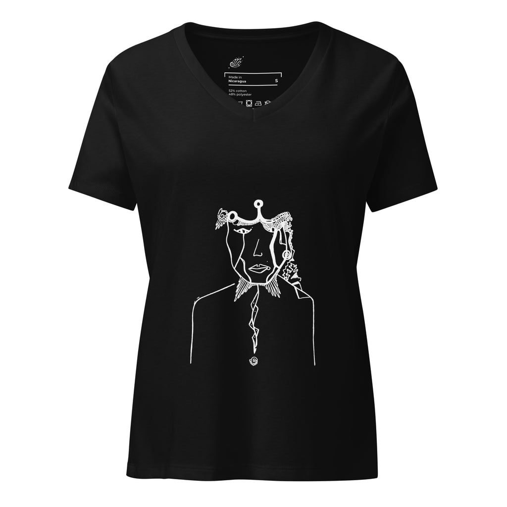 Buy Connected - Women’s relaxed v-neck t-shirt by Lila Artwear